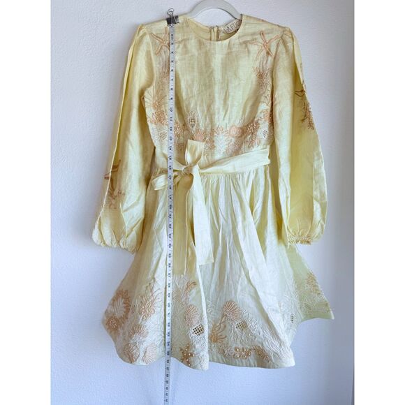 NWT La Fuori Resort '25 Collection Horizon Glow Yellow Embroidered Beaded Dress - Picture 11 of 15